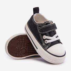 Zapatillas deportivas infantiles de tela con velcro, Negro Daloma 3
