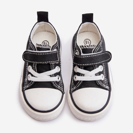 Zapatillas deportivas infantiles de tela con velcro, Negro Daloma 4