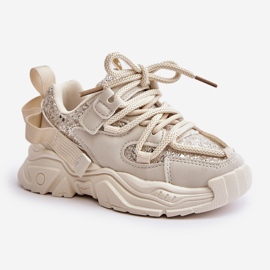 Zapatillas Infantiles Beige Decoradas con Lentejuelas Liatoma 5