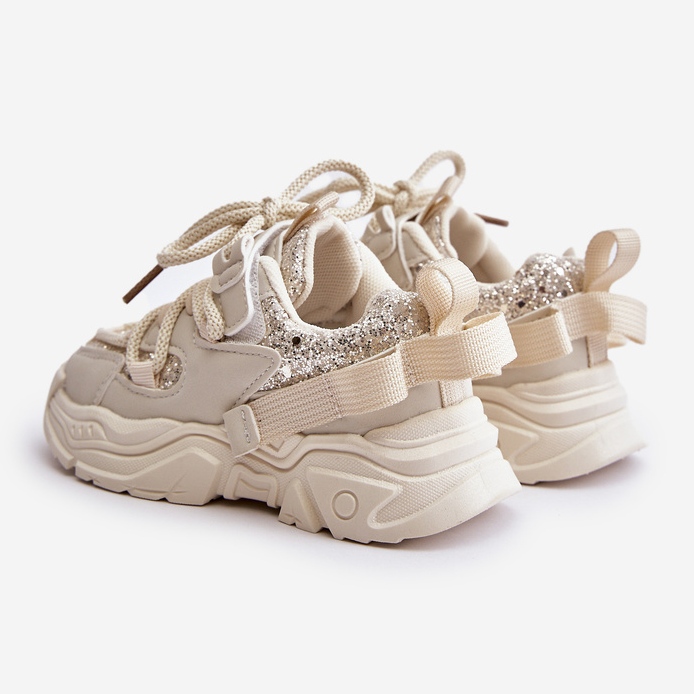 Zapatillas Infantiles Beige Decoradas con Lentejuelas Liatoma 2