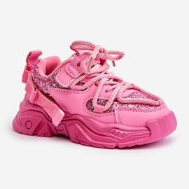 Zapatillas Infantiles Decoradas con Lentejuelas, Rosa Liatoma rosado 5