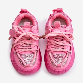 Zapatillas Infantiles Decoradas con Lentejuelas, Rosa Liatoma rosado 4