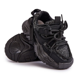 Zapatillas deportivas para niños decoradas con lentejuelas, Black Liatoma negro 7