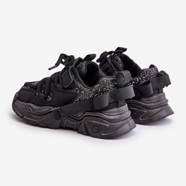Zapatillas deportivas para niños decoradas con lentejuelas, Black Liatoma negro 5