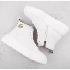 Botines de mujer blancos de piel con plataforma de Filippo DBT6374 3