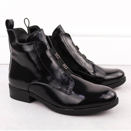 Botas de charol negro para mujer de S.Barski 2