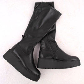 Botas cuña mujer elásticas negras Vinceza 58342 negro 1