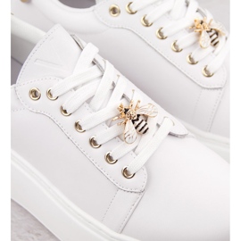 Deportivas de piel con plataforma, blanco Vinceza 89101 3