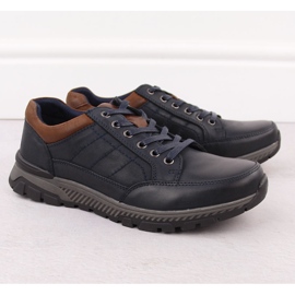 Zapatos casual de piel para hombre, azul marino, T.Sokolski J24-75 1
