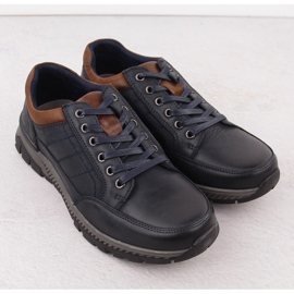 Zapatos casual de piel para hombre, azul marino, T.Sokolski J24-75 2
