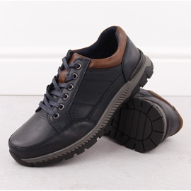 Zapatos casual de piel para hombre, azul marino, T.Sokolski J24-75 4