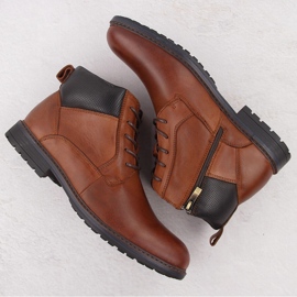 Botines aislantes de piel para hombre, marrón, T.Sokolski Z24-81 3