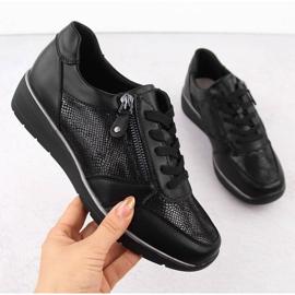 Deportivas Filippo DP6633 negras con cremallera. negro 1