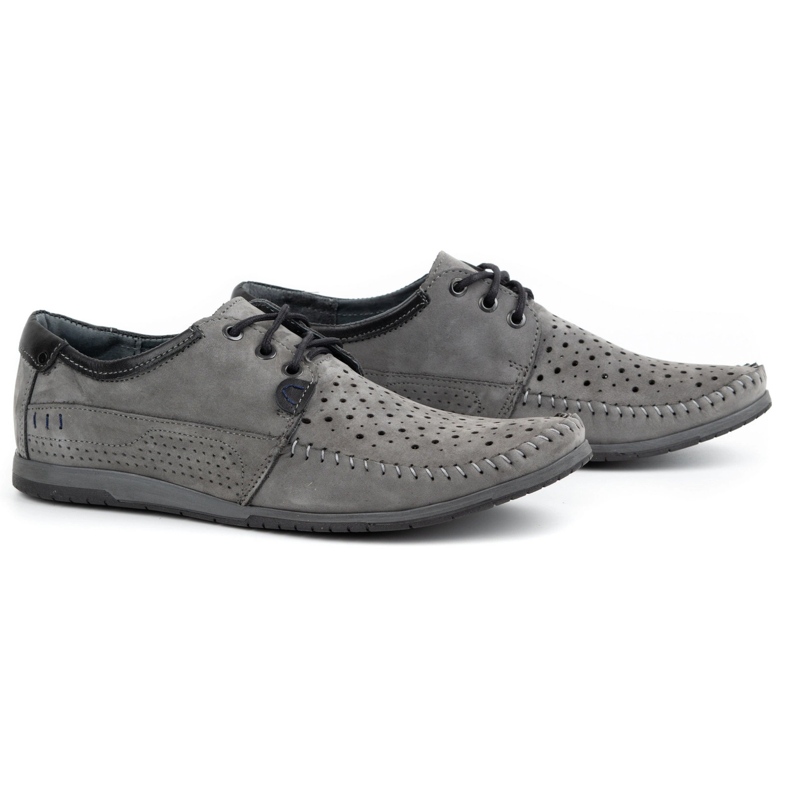 KOMODO Zapatos mocasín de hombre 875 para verano, gris 3