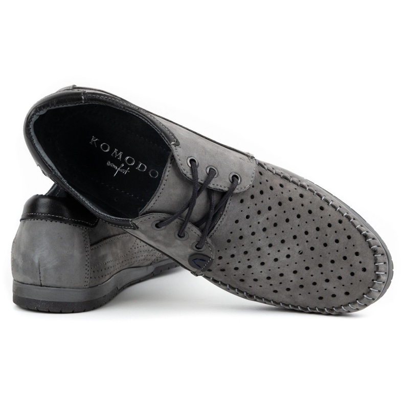 KOMODO Zapatos mocasín de hombre 875 para verano, gris 4