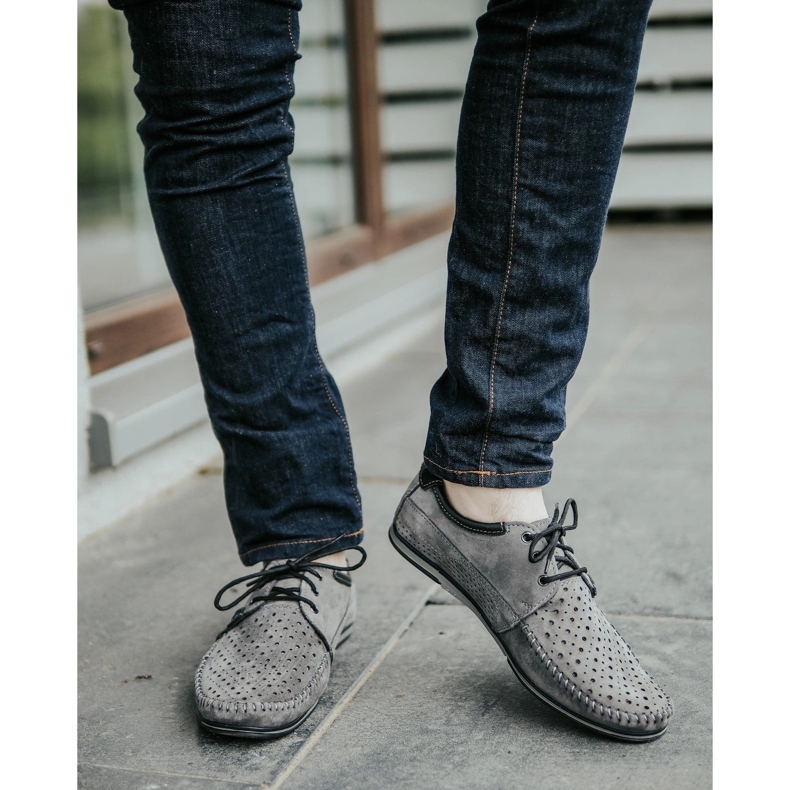KOMODO Zapatos mocasín de hombre 875 para verano, gris 2