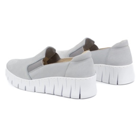 WASAK Zapatos corredizos de cuero para mujeres 0721W azul 3