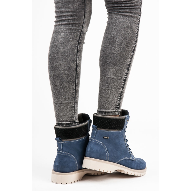 Cazadores de vinceza de cuero azul 1