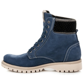 Cazadores de vinceza de cuero azul 3