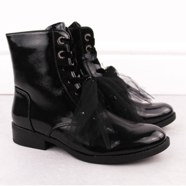 Botines negros de charol con lazo by S.Barski 2