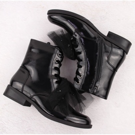Botines negros de charol con lazo by S.Barski 3