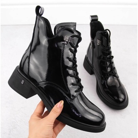 Botines de mujer charol negro D&amp;A S.Barski Colección Premium CR42-089 1