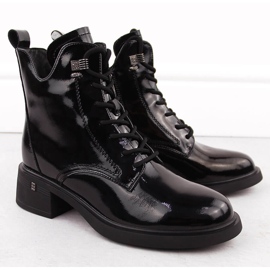 Botines de mujer charol negro D&amp;A S.Barski Colección Premium CR42-089 2