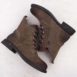 Botas mujer piel caqui D&amp;A S.Barski Premium Collection CR42-158 marrón 3