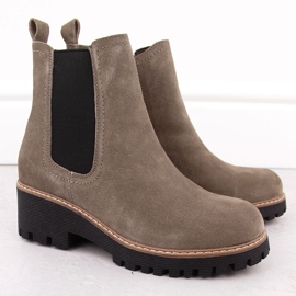 Botines de mujer de piel color topo Filippo DBT4805 beige 2