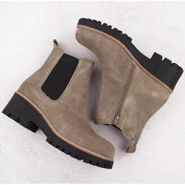 Botines de mujer de piel color topo Filippo DBT4805 beige 3