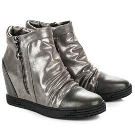 Vinceza Botines plateados gris 6