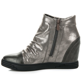 Vinceza Botines plateados gris 4