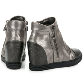 Vinceza Botines plateados gris 5