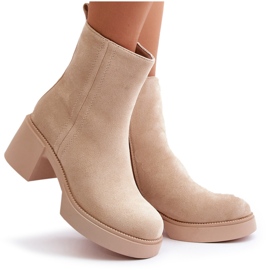 Botines Mujer Ante Eco, Cálidos, Beige Claro, Meriluna 8