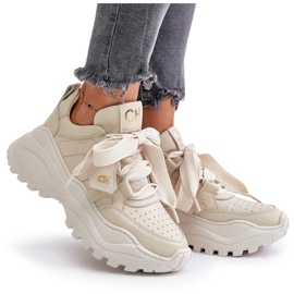 Deportivas Mujer Piel Beige CheBello 4583 15