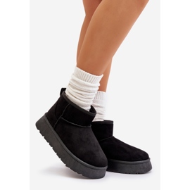 Botas De Nieve Bajas De Mujer Saldren Negras Con Plataforma, Forradas Con Piel negro 1 Botas De Nieve Bajas De Mujer Saldren Negras Con Plataforma, Forradas Con Piel negro 1