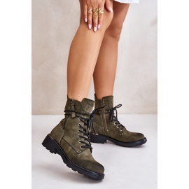 Botas altas de trabajo con cremalleras verdes Maisa 2