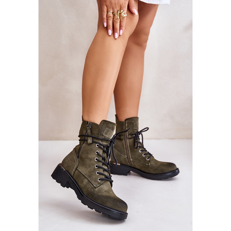 Botas altas de trabajo con cremalleras verdes Maisa 2 Botas altas de trabajo con cremalleras verdes Maisa 2