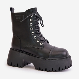Botas de trabajo aislantes para mujer fabricadas en piel natural Goe OO2N4123 negro 5