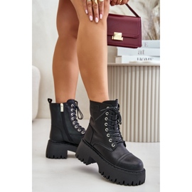 Botas de trabajo aislantes para mujer fabricadas en piel natural Goe OO2N4123 negro 4