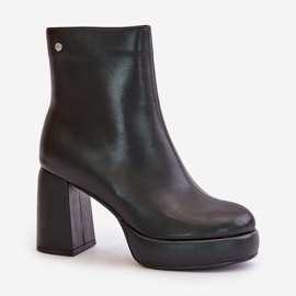 Botines Tacón Piel Natural GOE OO2N4166-W2 Negro 4