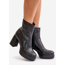Botines Tacón Piel Natural GOE OO2N4166-W2 Negro 1