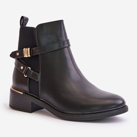 Botas Aislantes De Mujer Con Tiras Decorativas Negro Kikirra 4