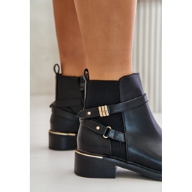 Botas Aislantes De Mujer Con Tiras Decorativas Negro Kikirra 6