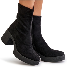 Botas de mujer con plataforma y tacón enorme S.Barski HY42-739 Negro 9