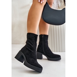 Botas de mujer con plataforma y tacón enorme S.Barski HY42-739 Negro 2