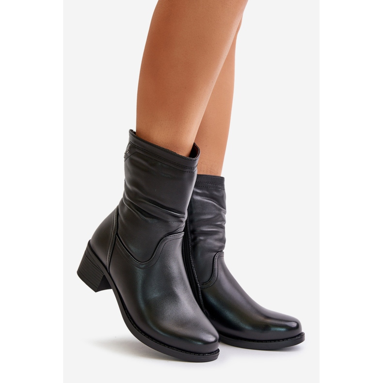 Botas Tacón Forrado con Piel Vinceza 85155 Negro 1 Botas Tacón Forrado con Piel Vinceza 85155 Negro 1