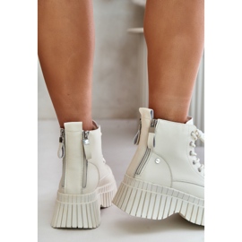 Botines Trapper De Cuero Con Aislamiento Y Suela Maciza GOE OO2N4127 Beige Claro 8