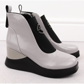 Botas cuña mujer piel gris Vinceza 66703 3