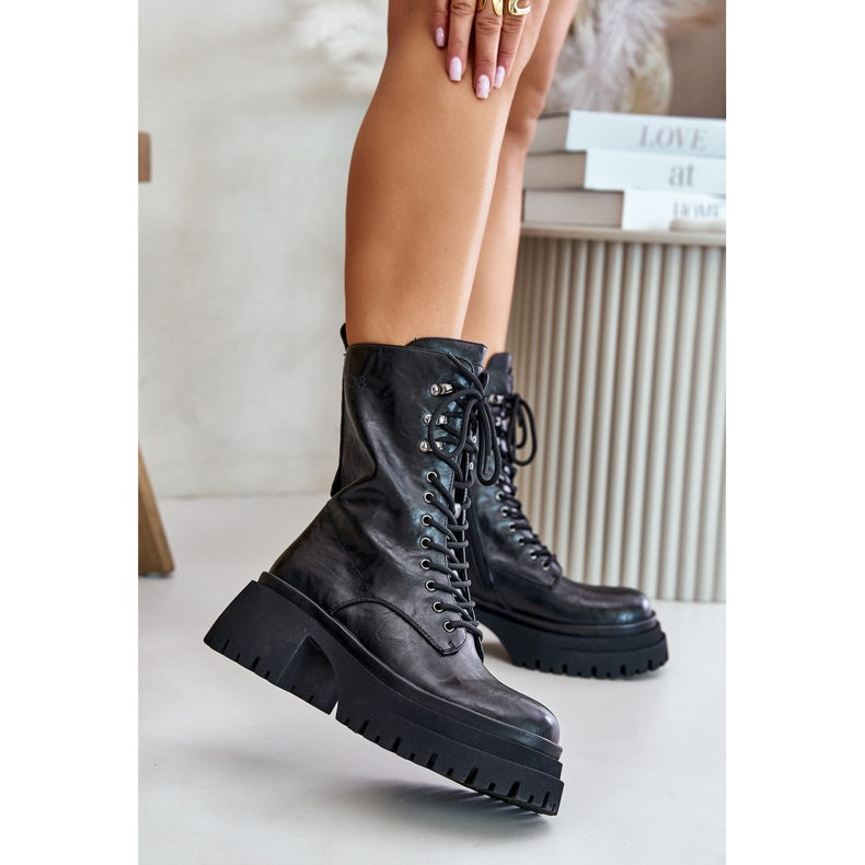 Botas de trabajadora de piel para mujer con aislamiento GOE OO2N4121 Negro 2